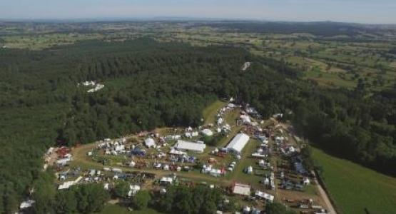 photo aérienne clairière Euroforest 2018
